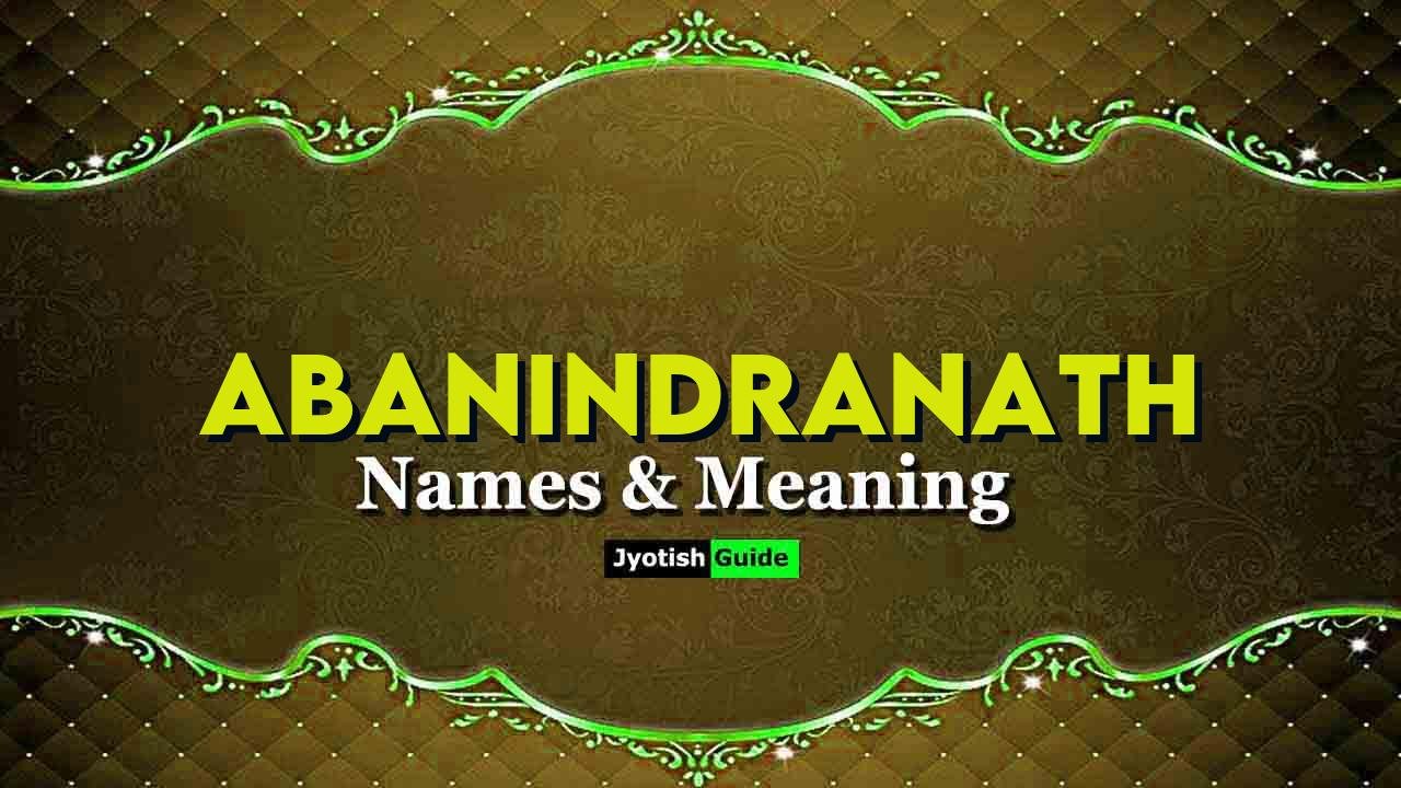 abanindranath name meaning