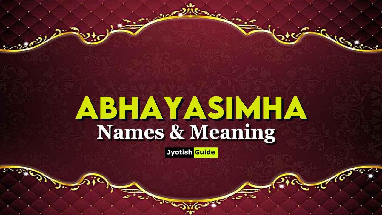 abhayasimha name meaning