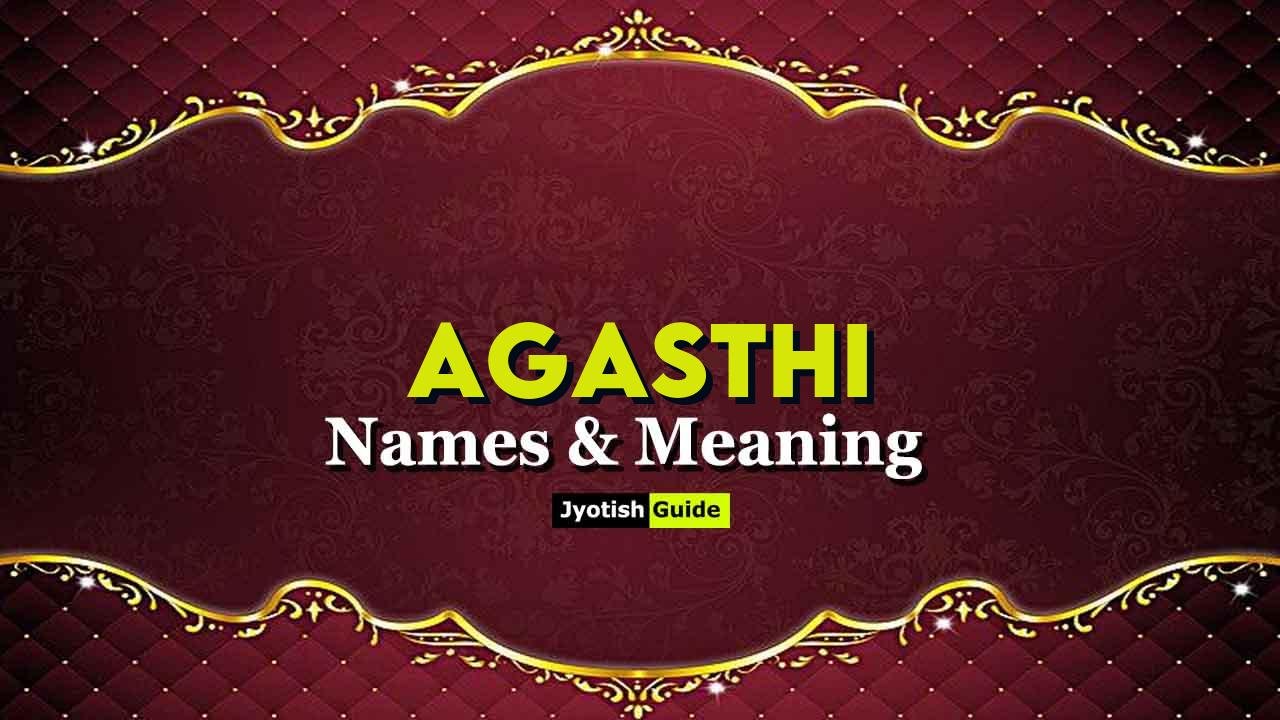 agasthi name meaning