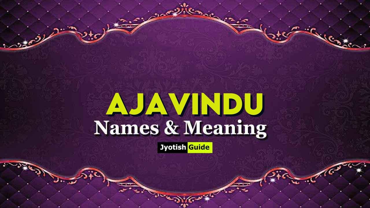 ajavindu name meaning