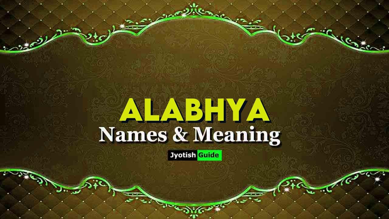 alabhya name meaning