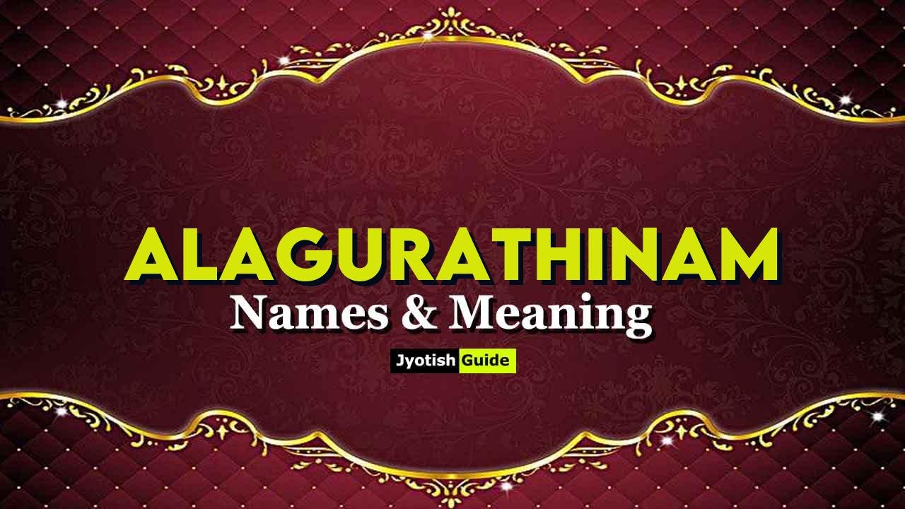 alagurathinam name meaning