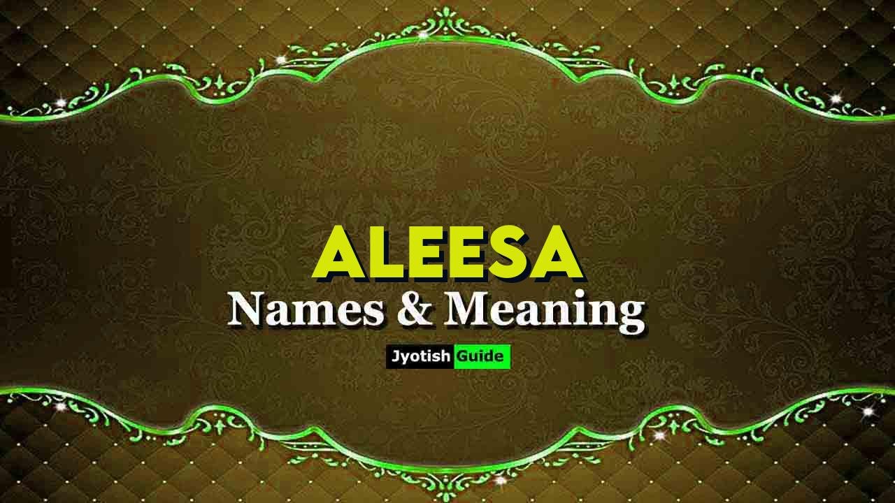 aleesa name meaning