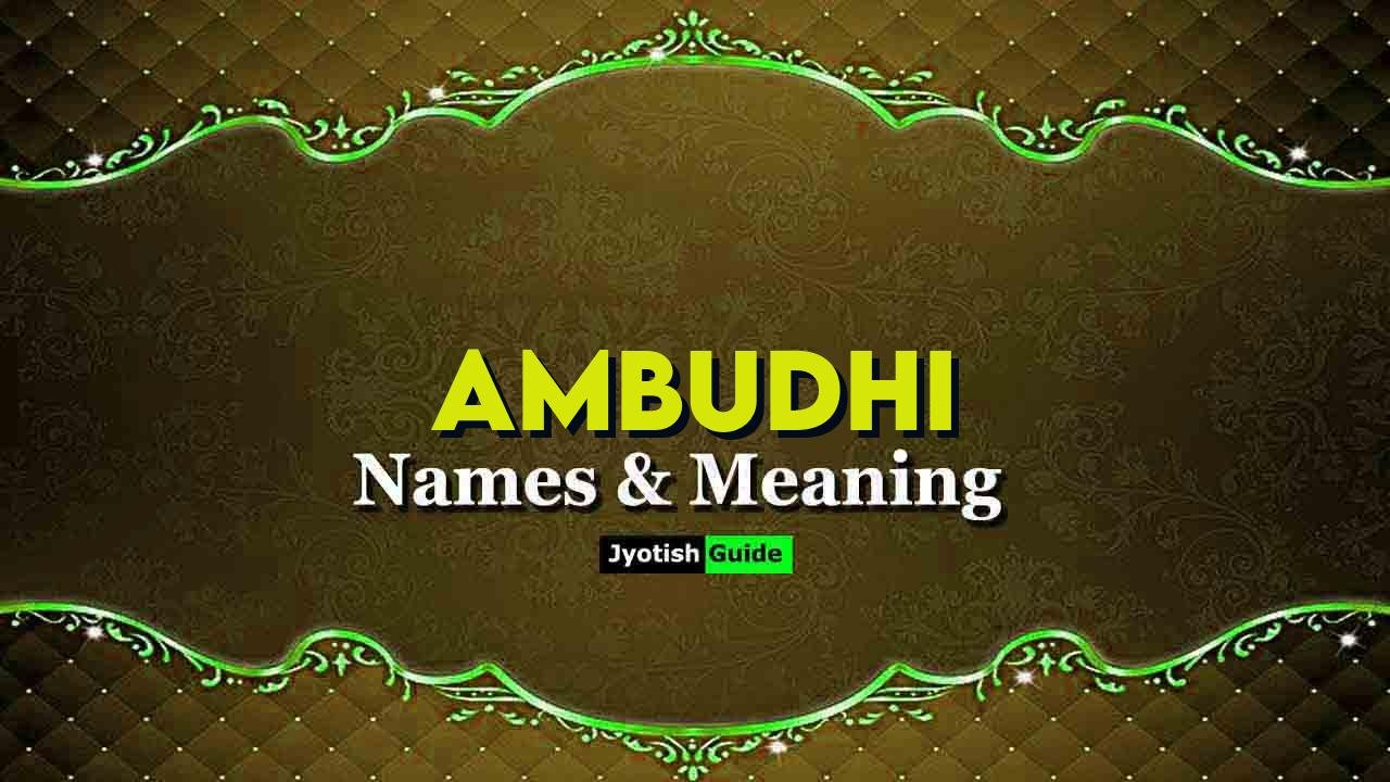 ambudhi name meaning