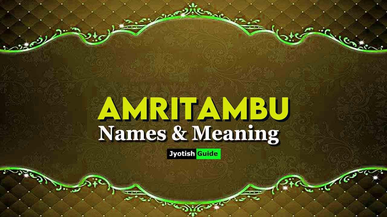 amritambu name meaning