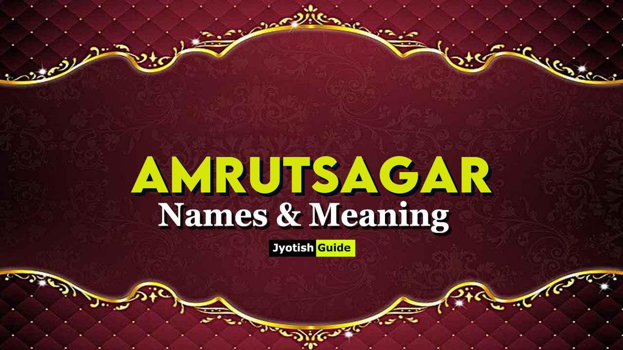 amrutsagar name meaning