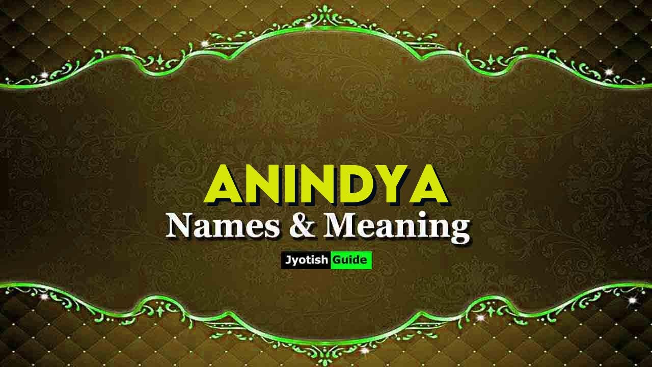 anindya name meaning