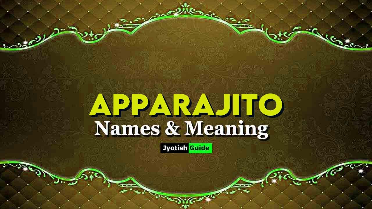 apparajito name meaning
