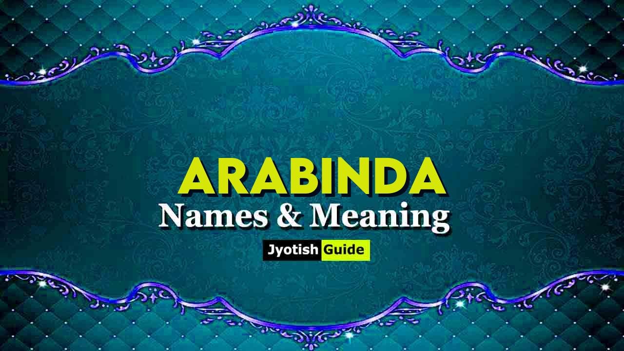 arabinda name meaning