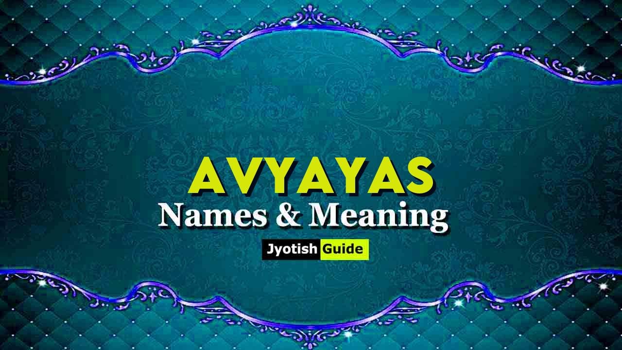 avyayas name meaning