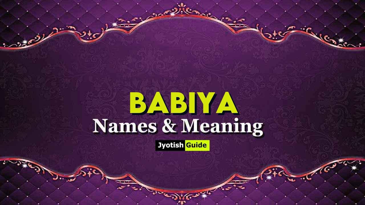 babiya name meaning