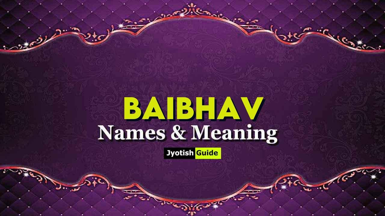 baibhav name meaning