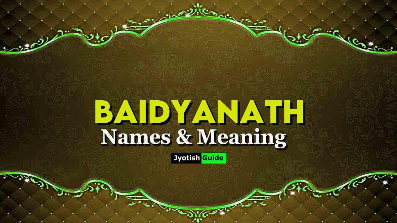 baidyanath name meaning