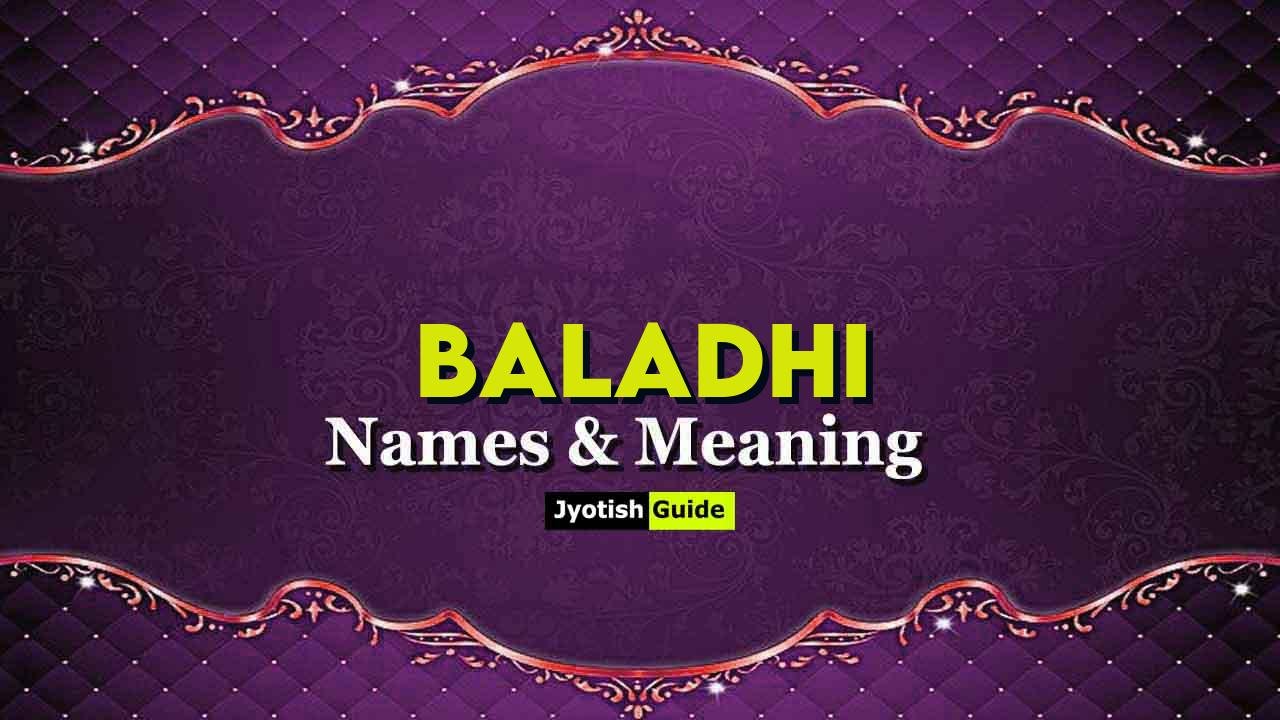 baladhi name meaning