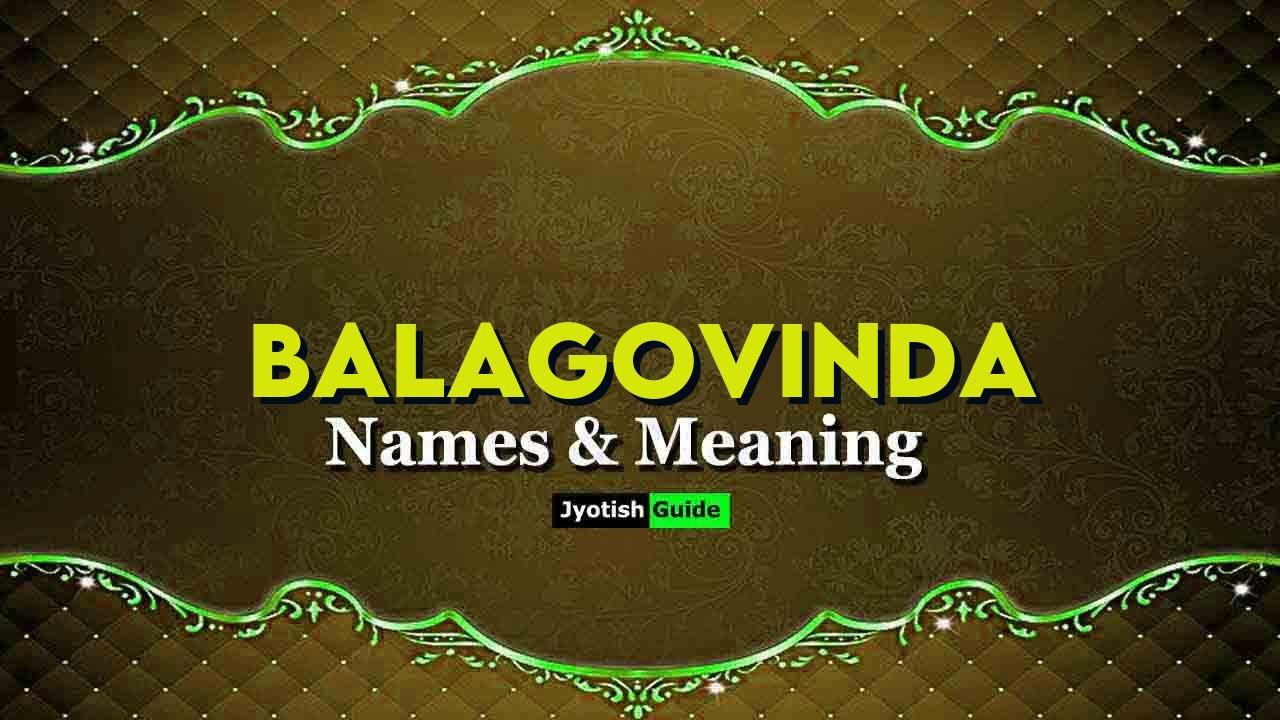 balagovinda name meaning