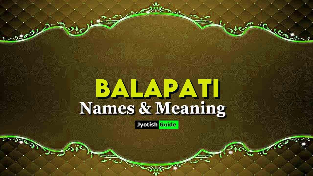 balapati name meaning