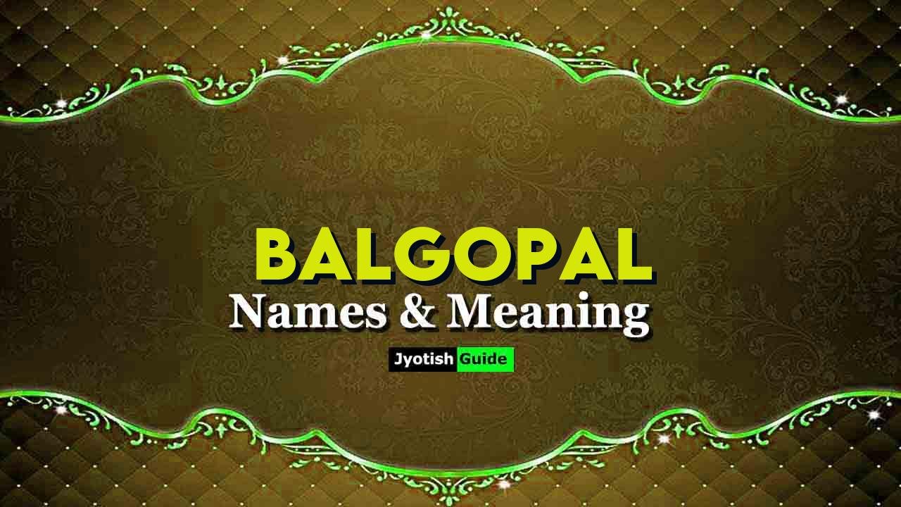 balgopal name meaning