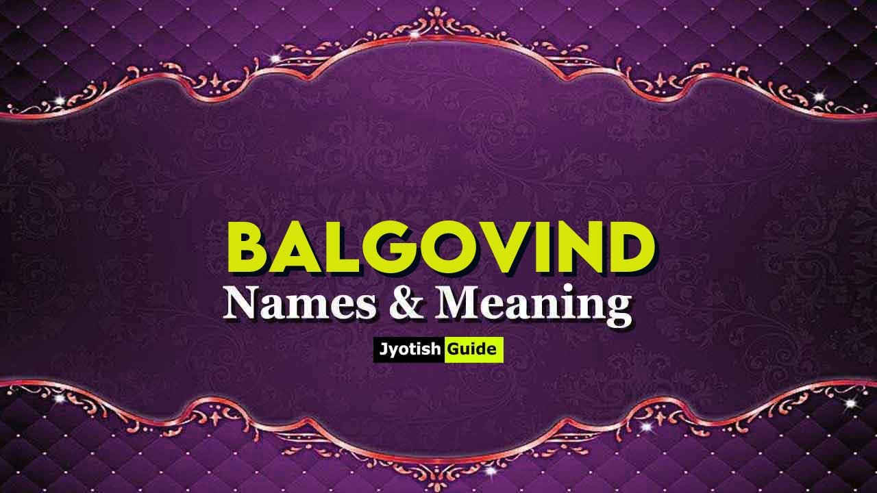 balgovind name meaning