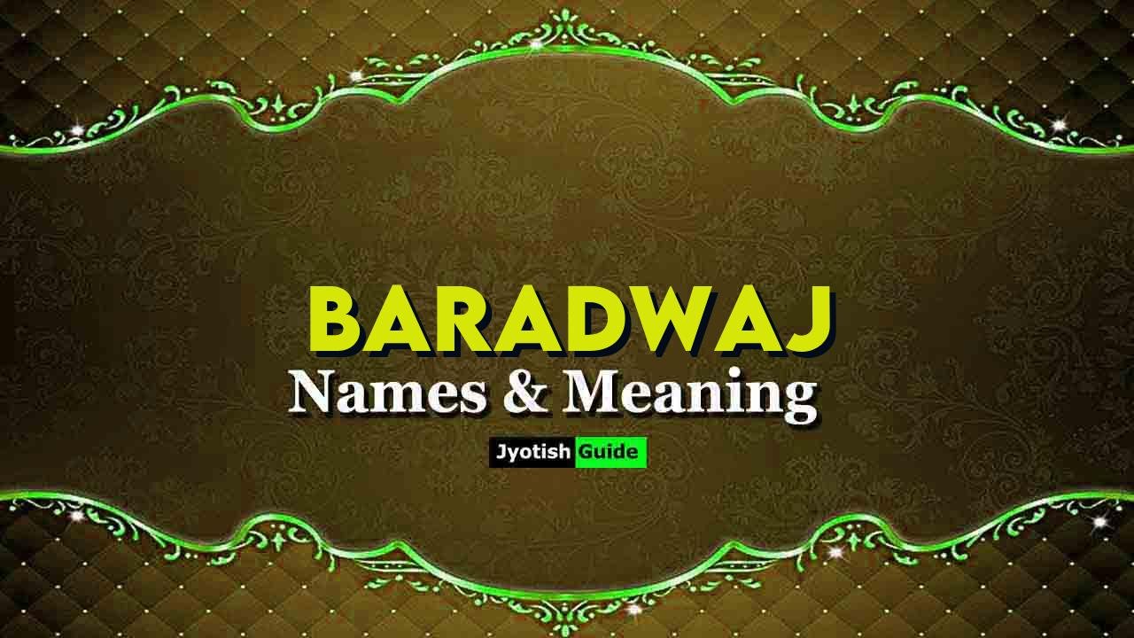 baradwaj name meaning