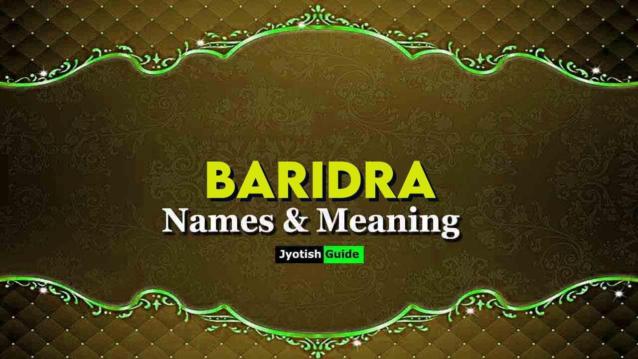 baridra name meaning