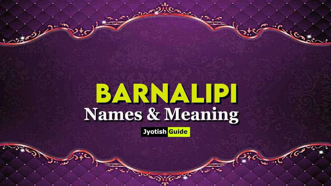 barnalipi name meaning