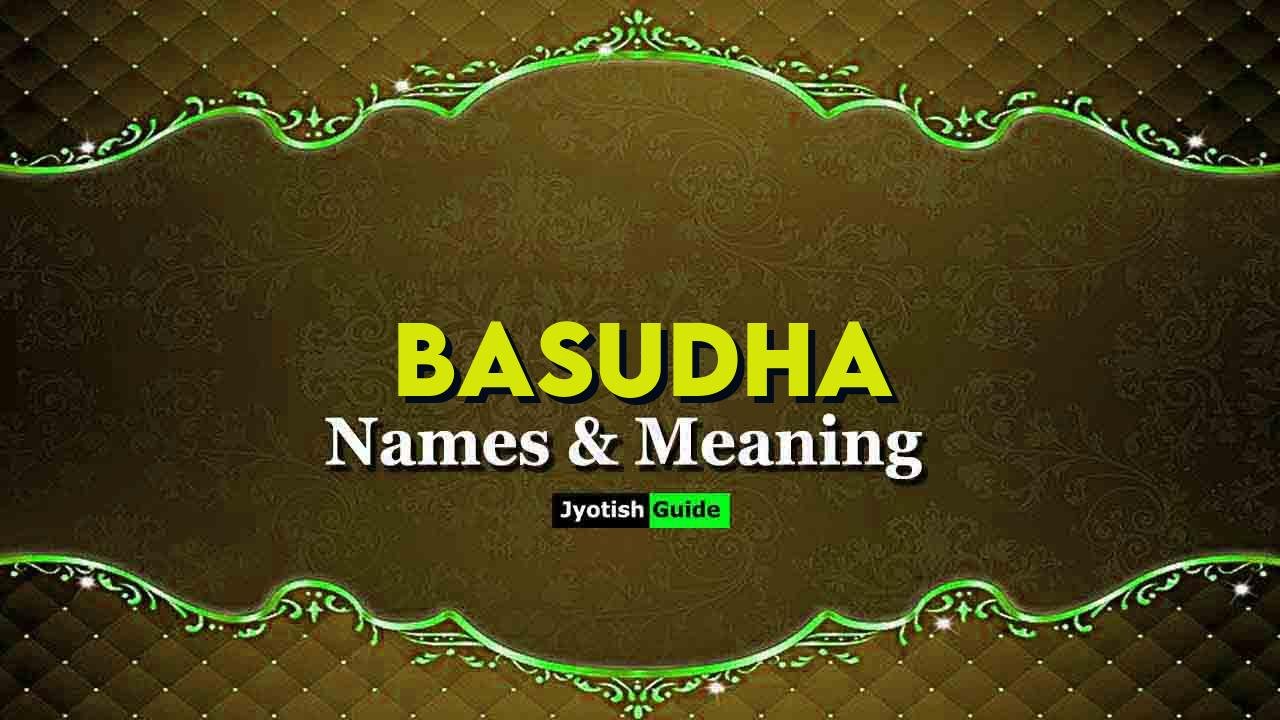 basudha name meaning
