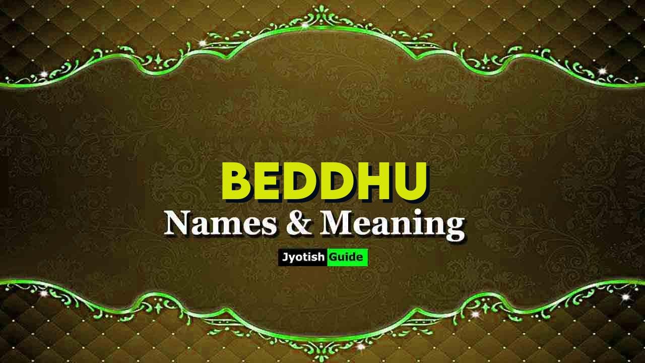 beddhu name meaning