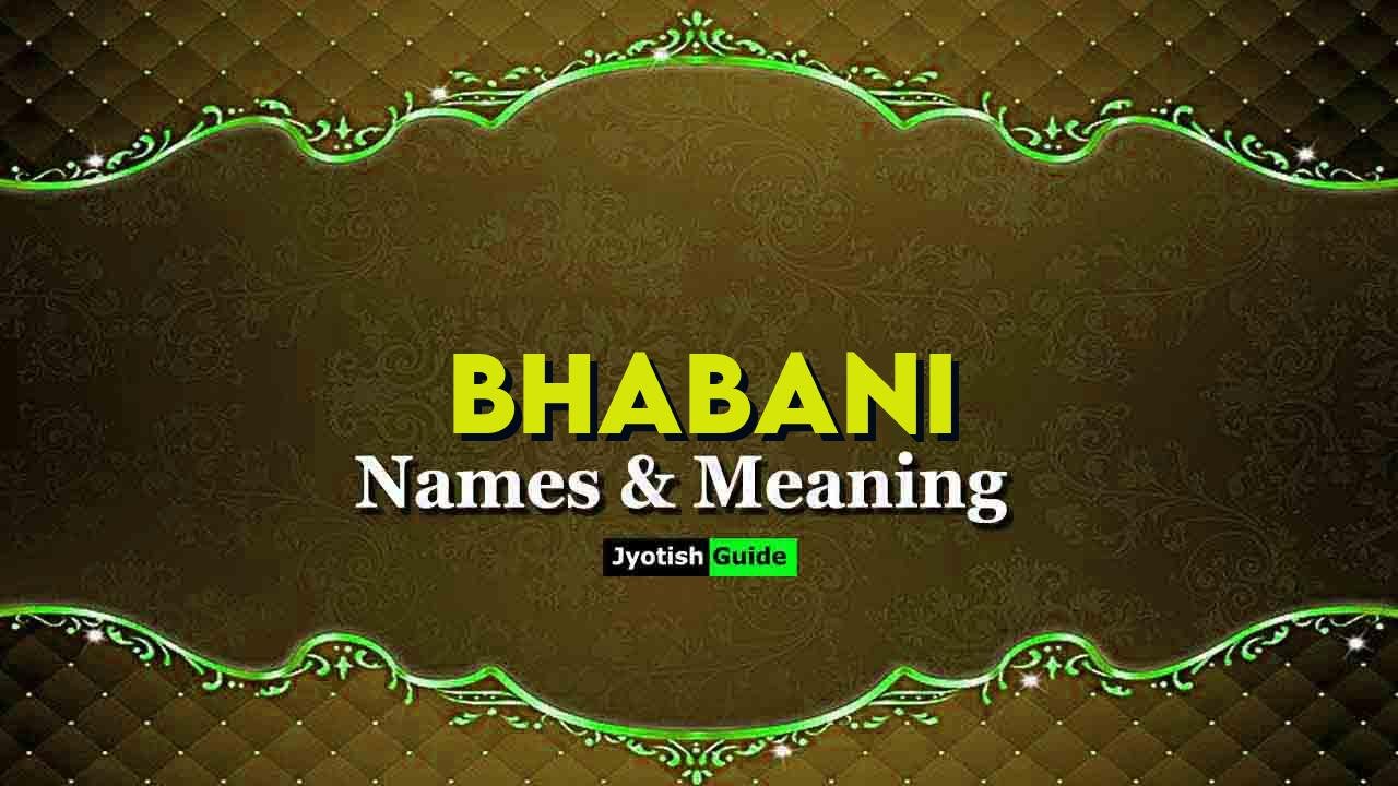 bhabani name meaning
