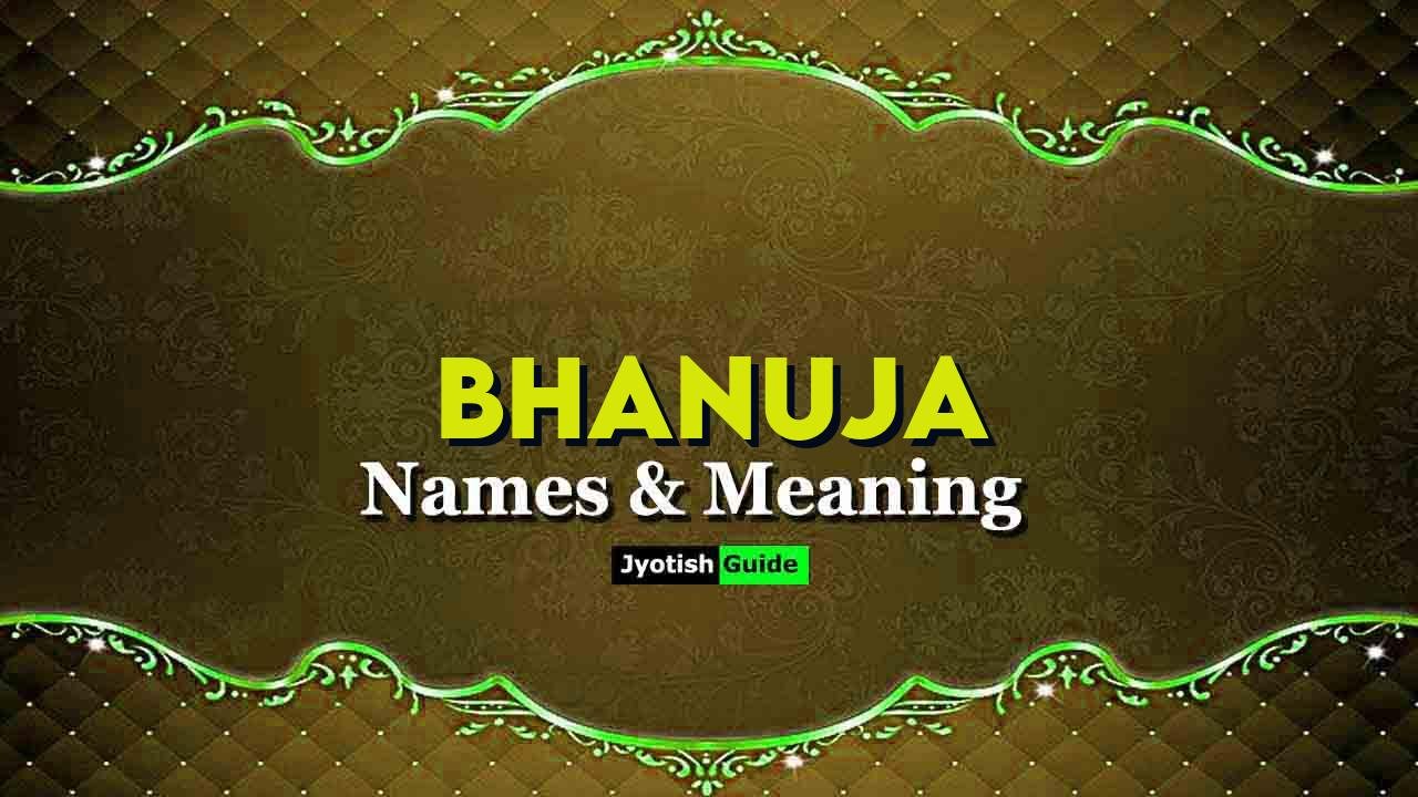 bhanuja name meaning