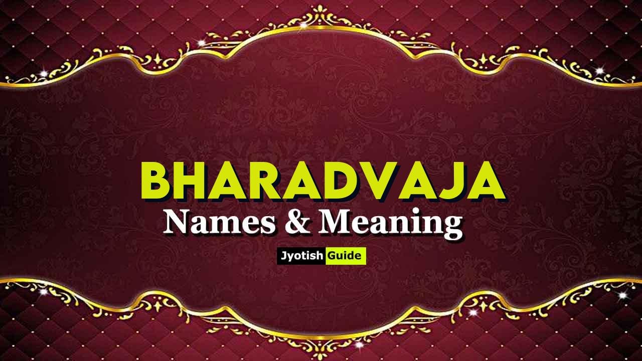 bharadvaja name meaning