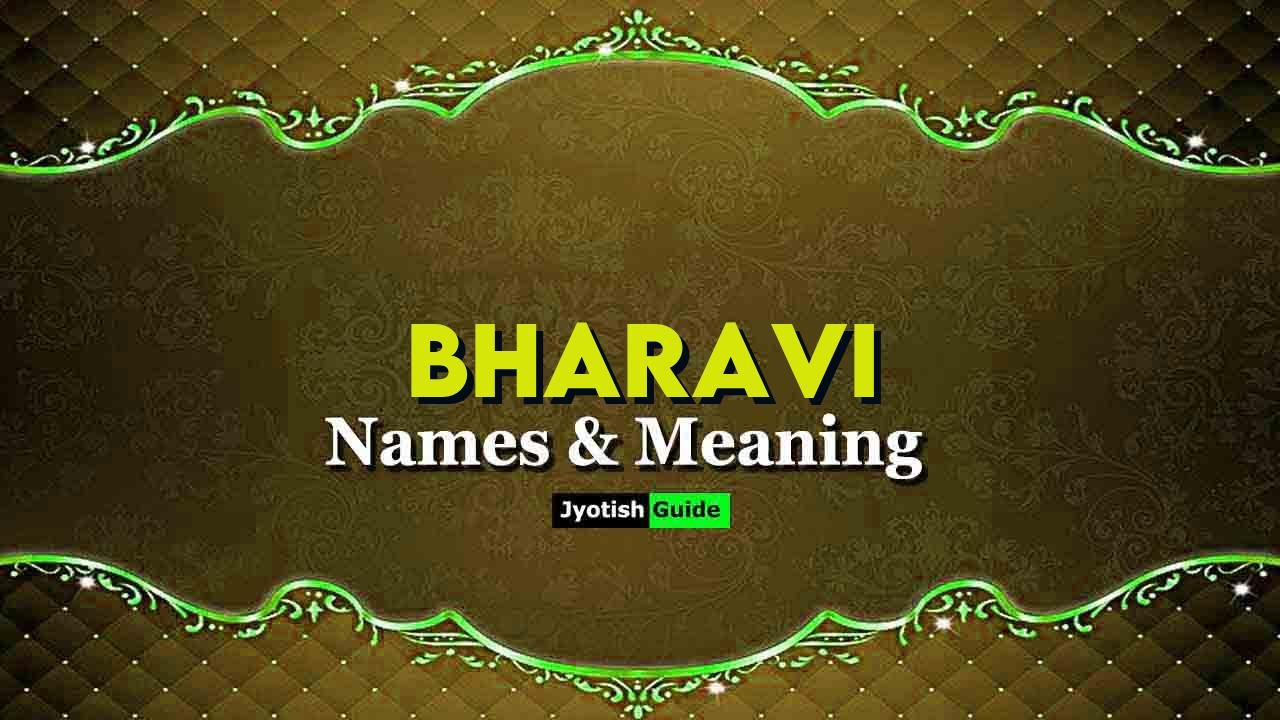 bharavi name meaning