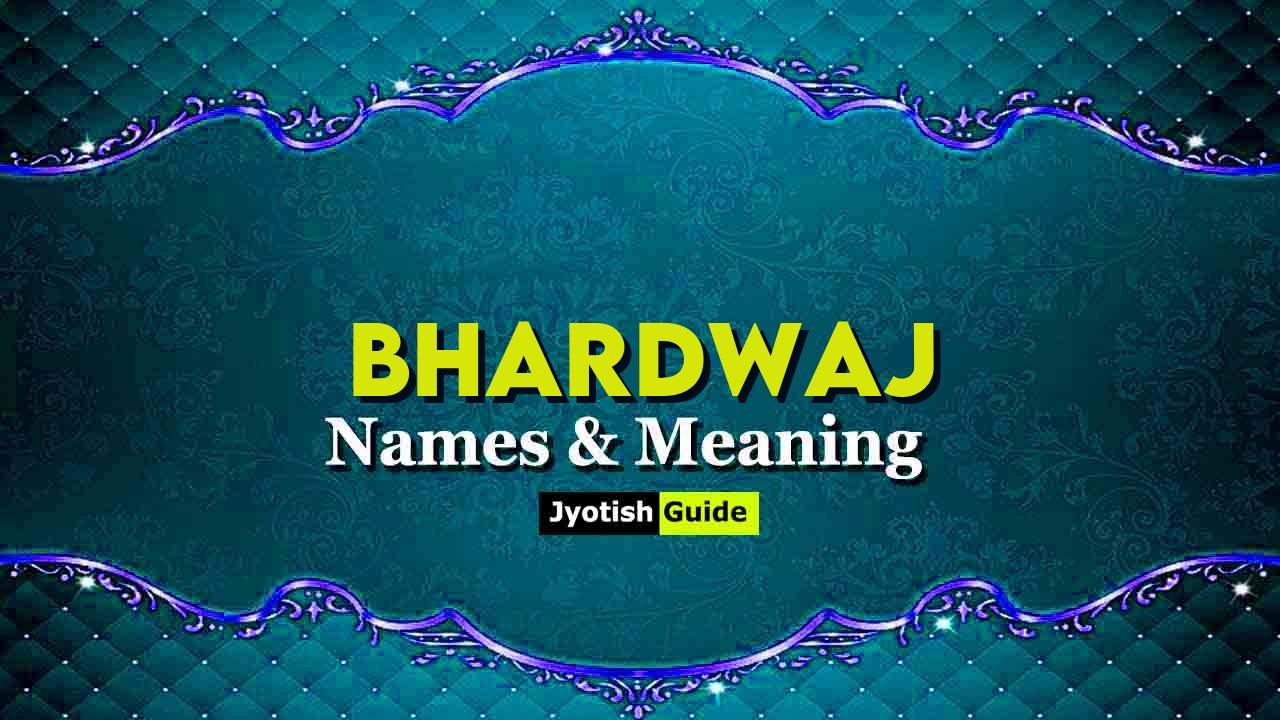 bhardwaj name meaning