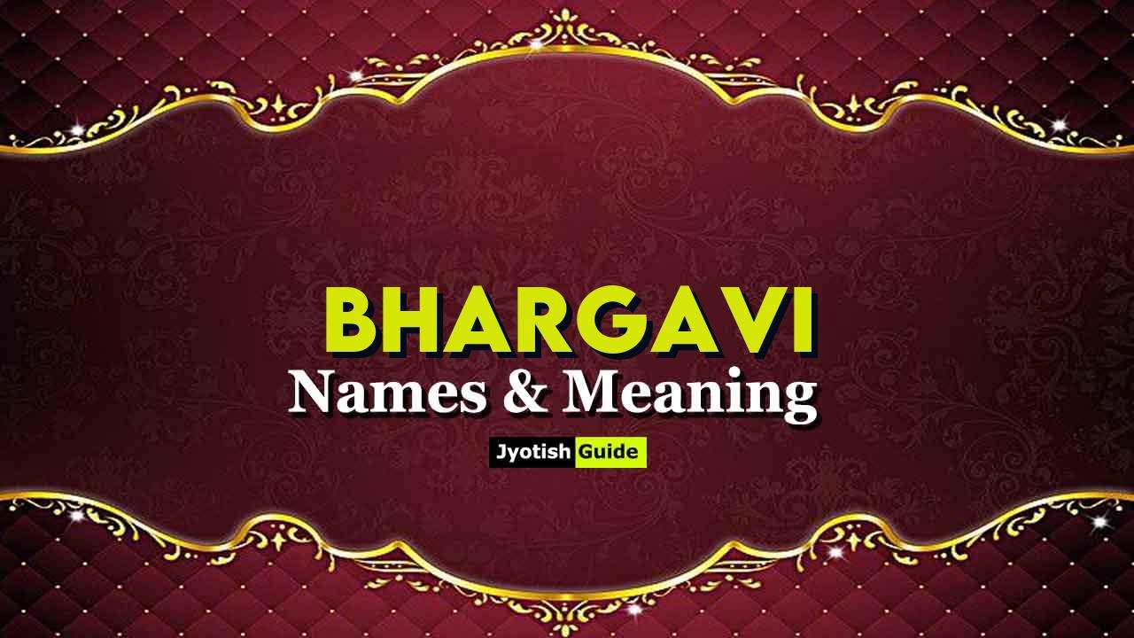 bhargavi name meaning