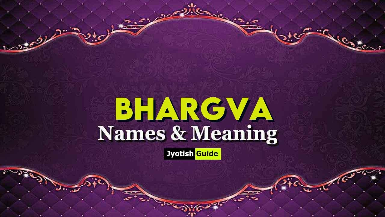 bhargva name meaning