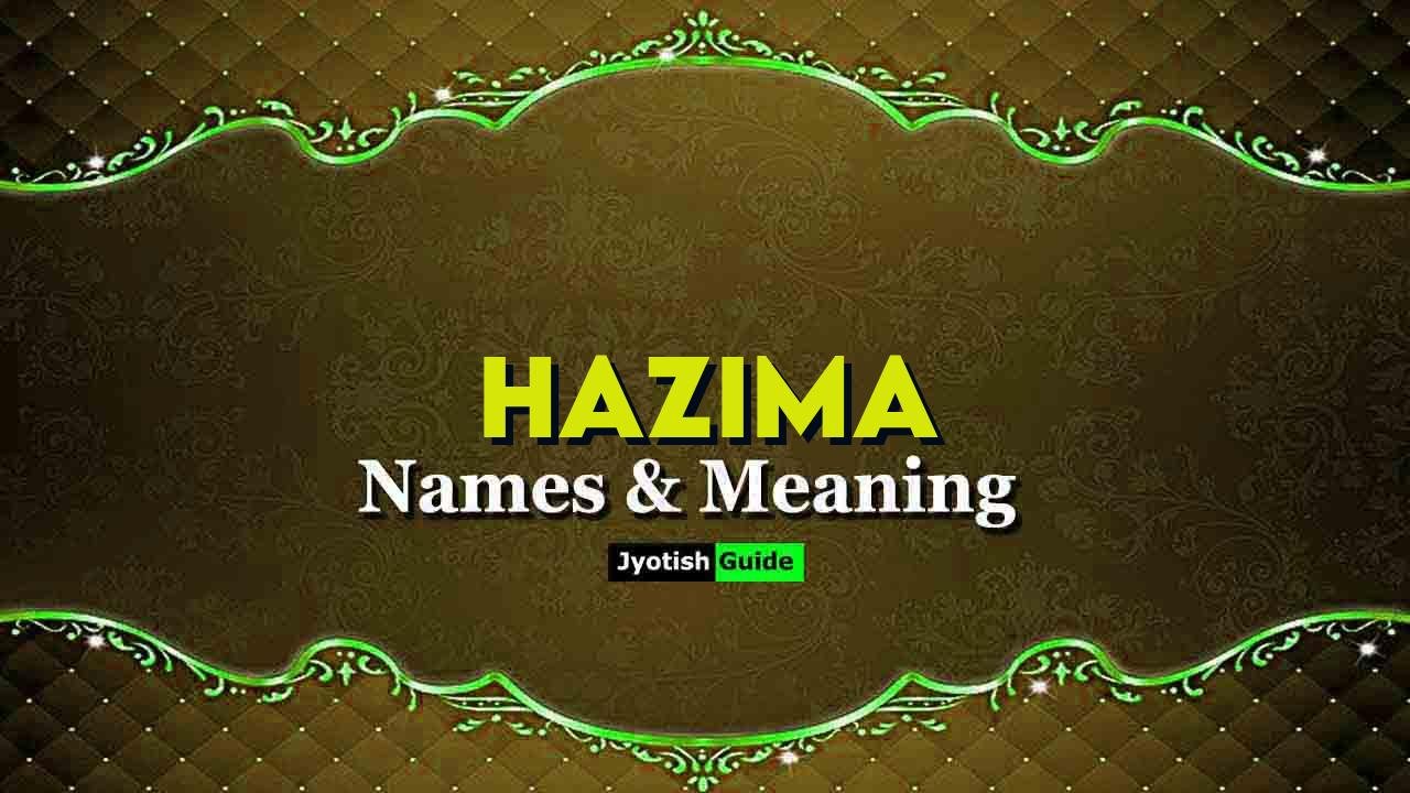 hazima name meaning