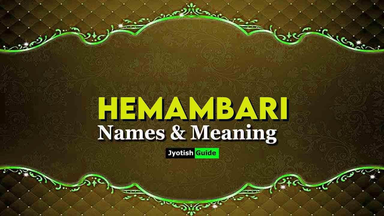 hemambari name meaning