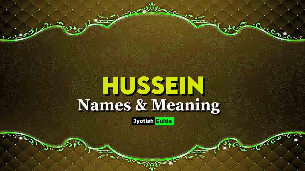 hussein name meaning