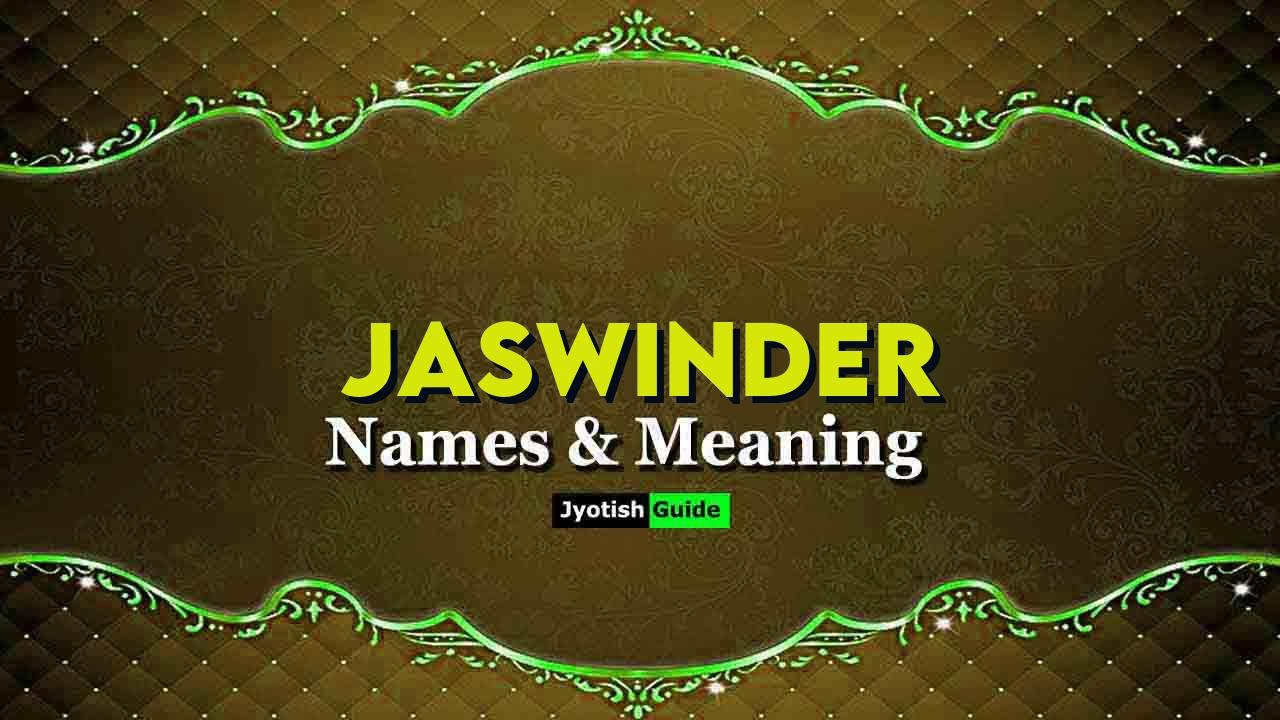 jaswinder name meaning