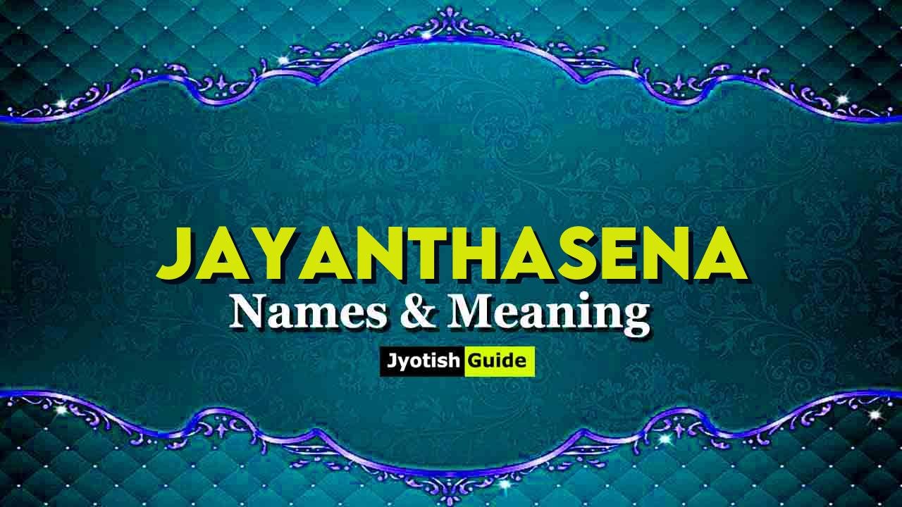 jayanthasena name meaning