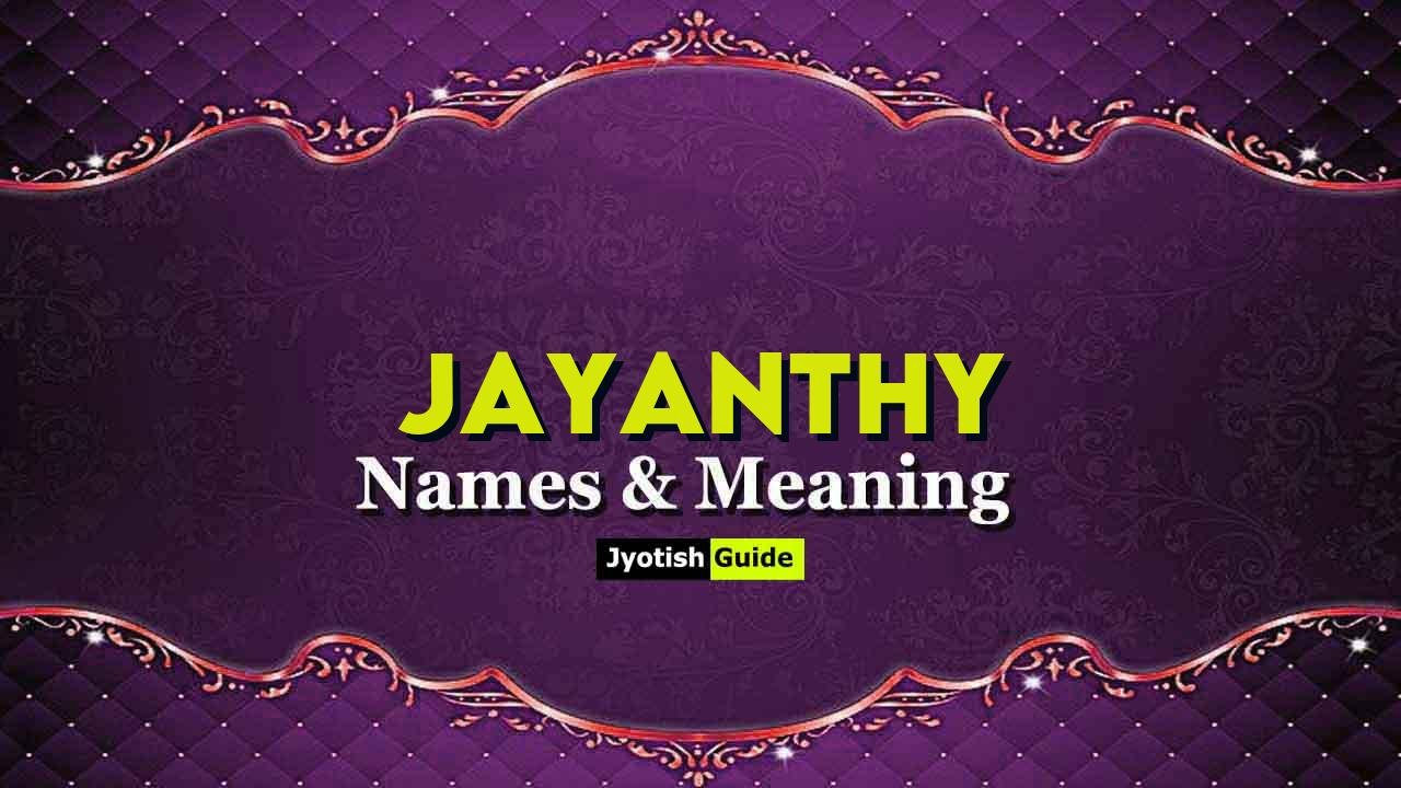 jayanthy name meaning