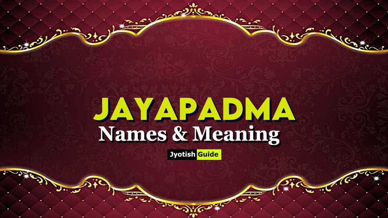 jayapadma name meaning