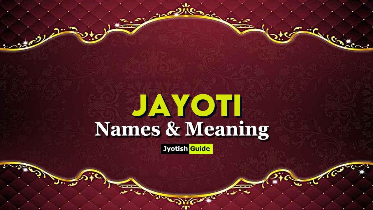 jayoti name meaning