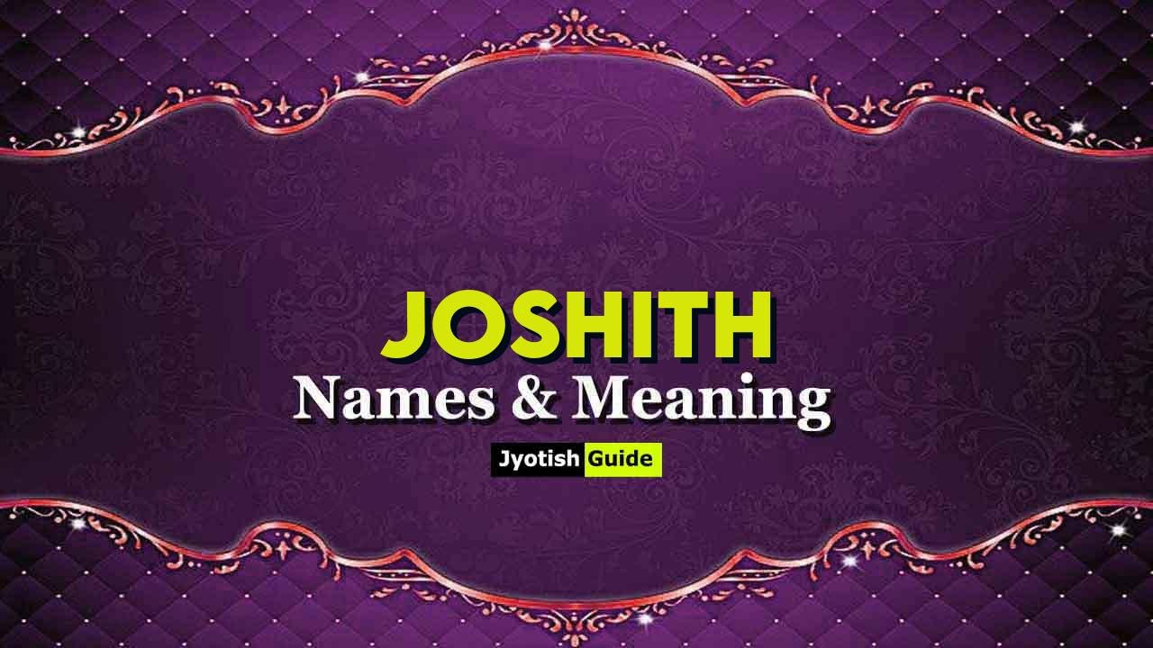joshith name meaning