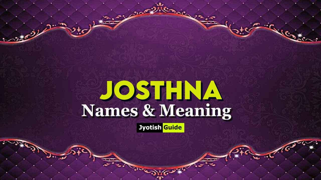 josthna name meaning