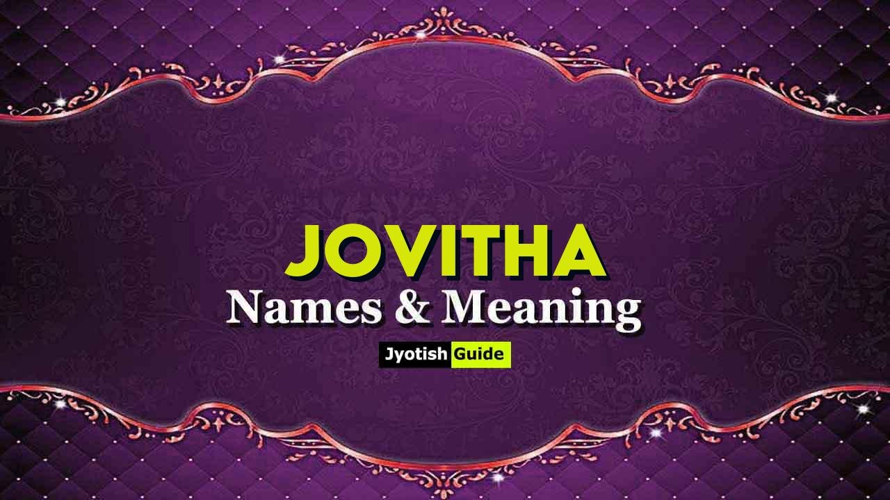 jovitha name meaning