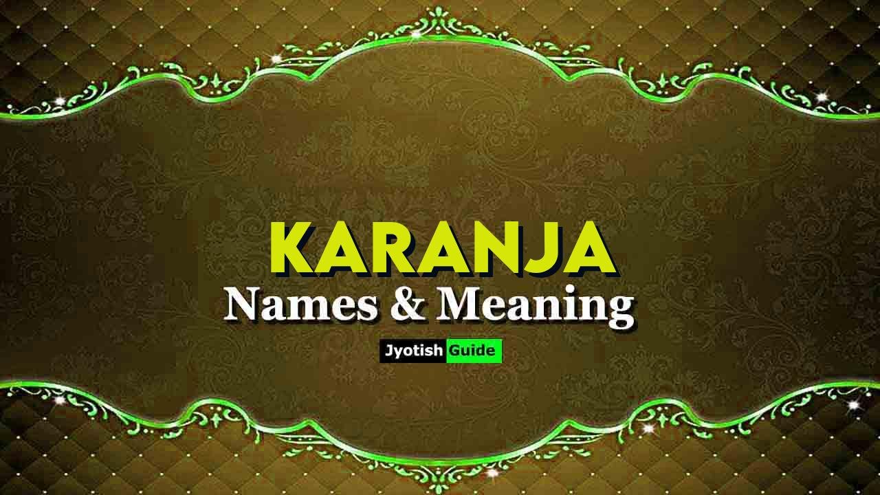 karanja name meaning