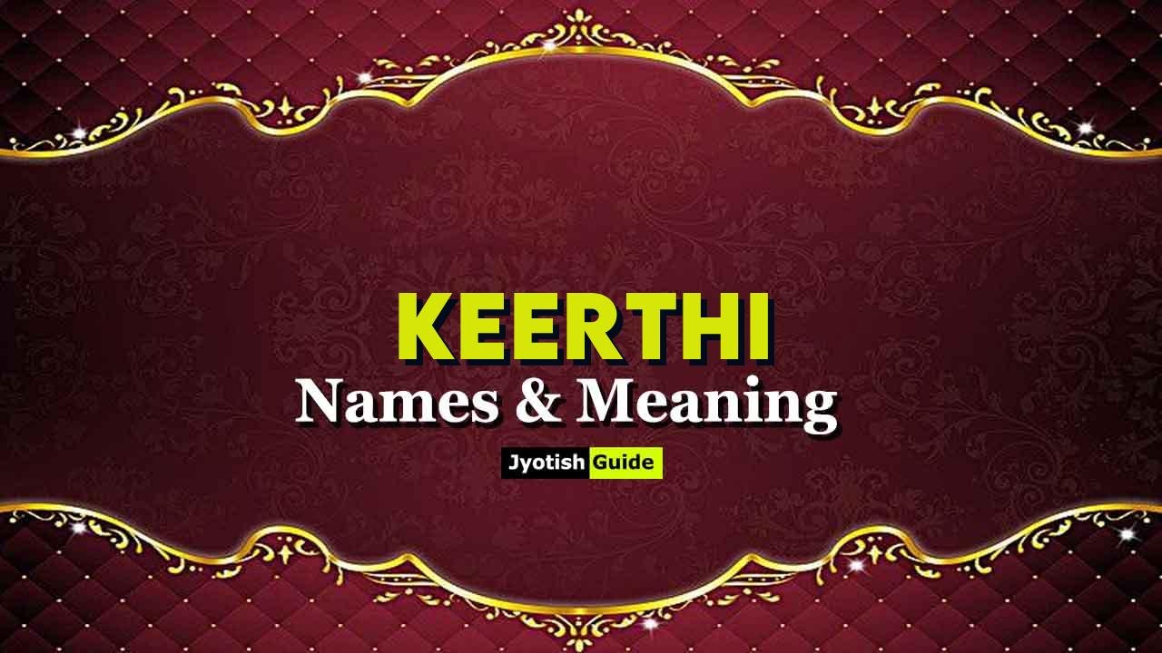 keerthi name meaning