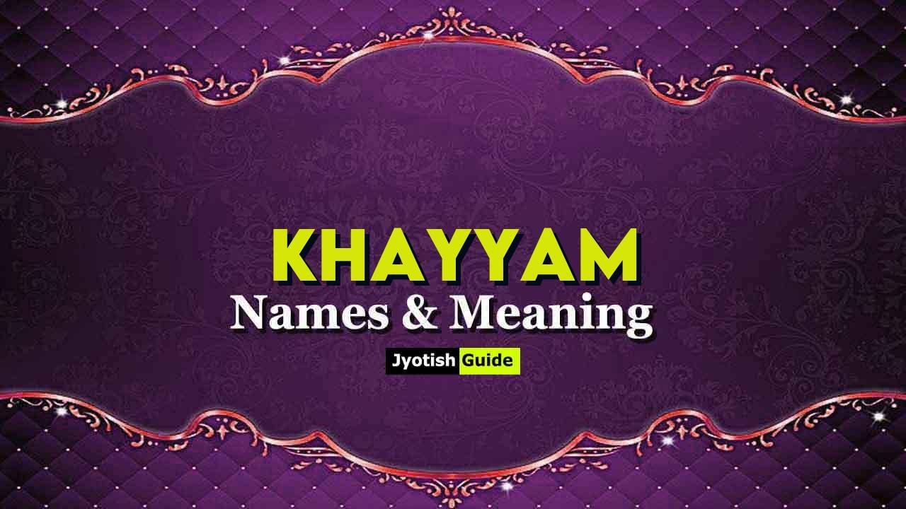 khayyam name meaning