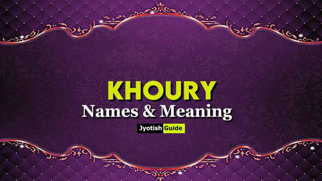 khoury name meaning