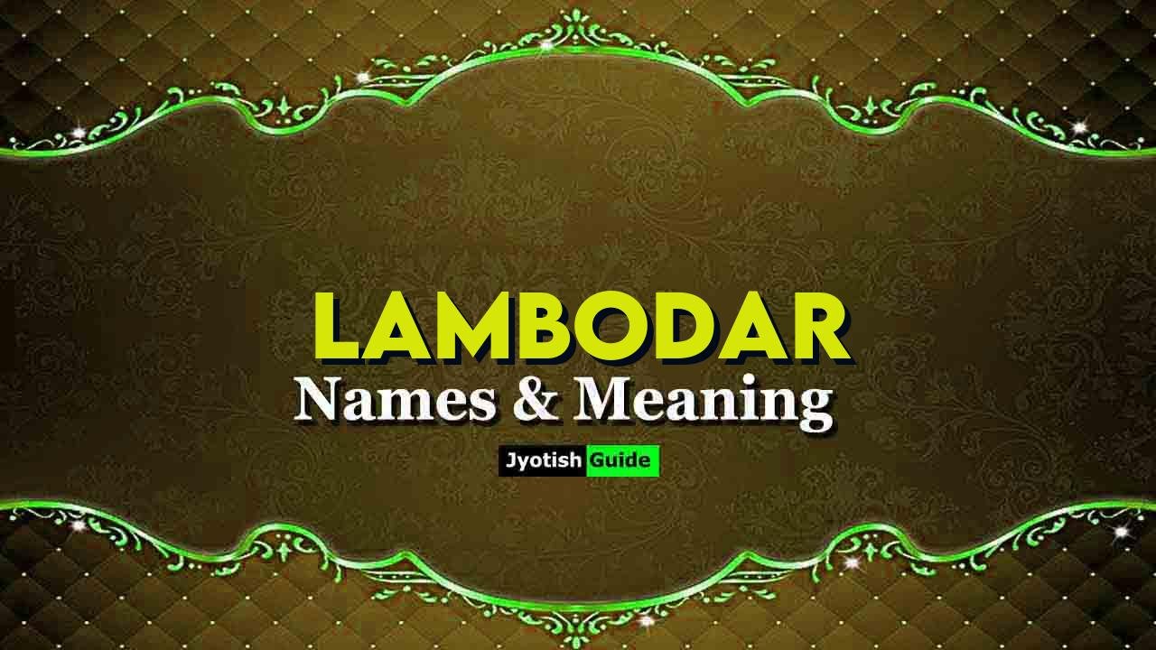 lambodar name meaning